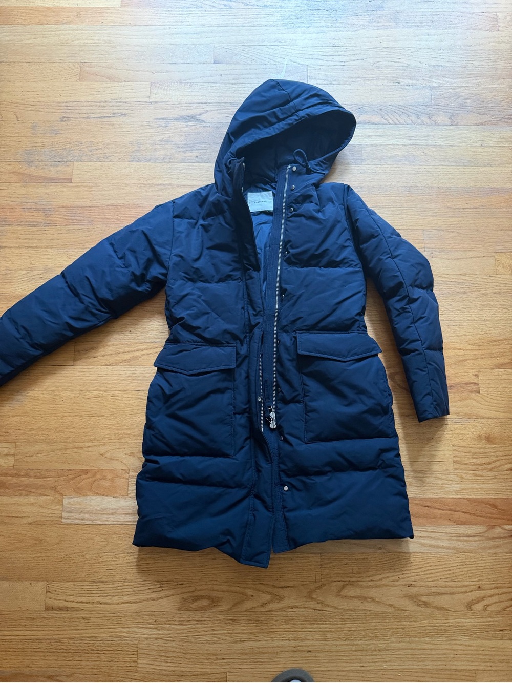 Everlane Hooded Long Puffer Coat